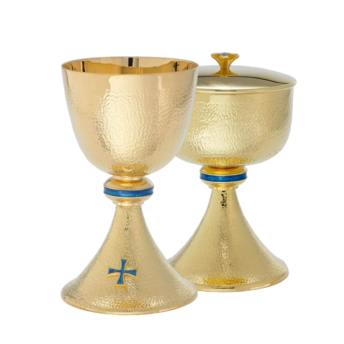 Alviti Creations A-2084G basket-weave gold chalice with blue lapis band, third view