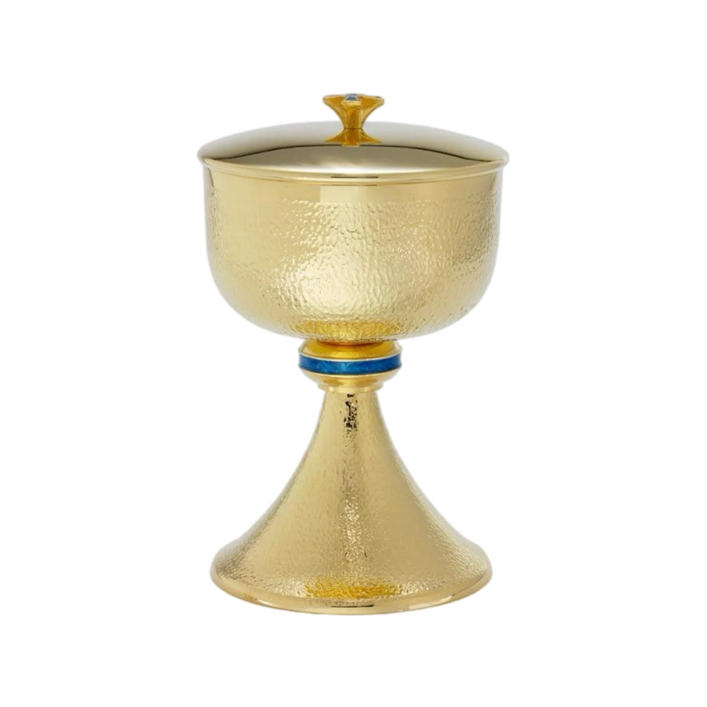 Alviti Creations A-2084G basket-weave gold chalice with blue lapis band, second view