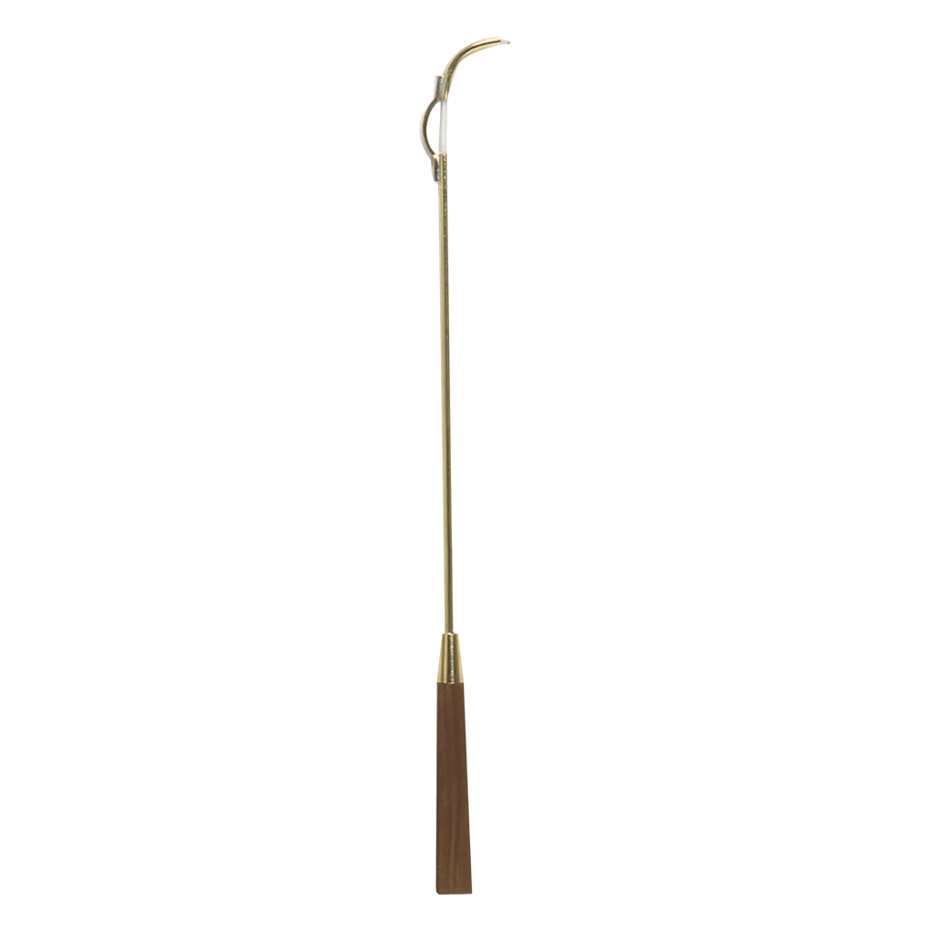 Koley's K148 brass candle lighter with walnut handle, view 1