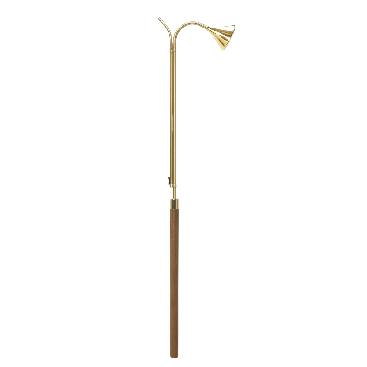 Koley's K225 brass candle lighter with walnut handle, view 1