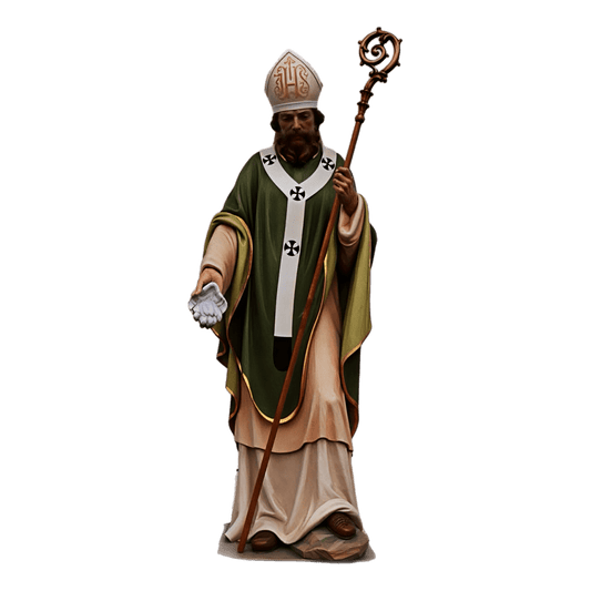 St. Patrick | Ferdinand Stuflesser 1875 | Hand-carved Statuary