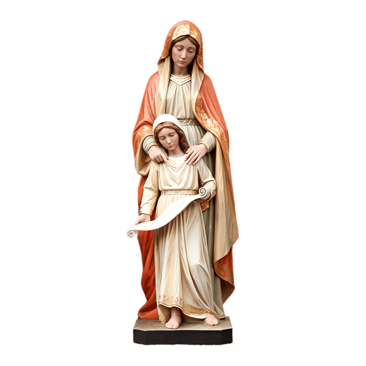 St. Ann with Mary | Ferdinand Stuflesser 1875 | Hand-carved Statuary