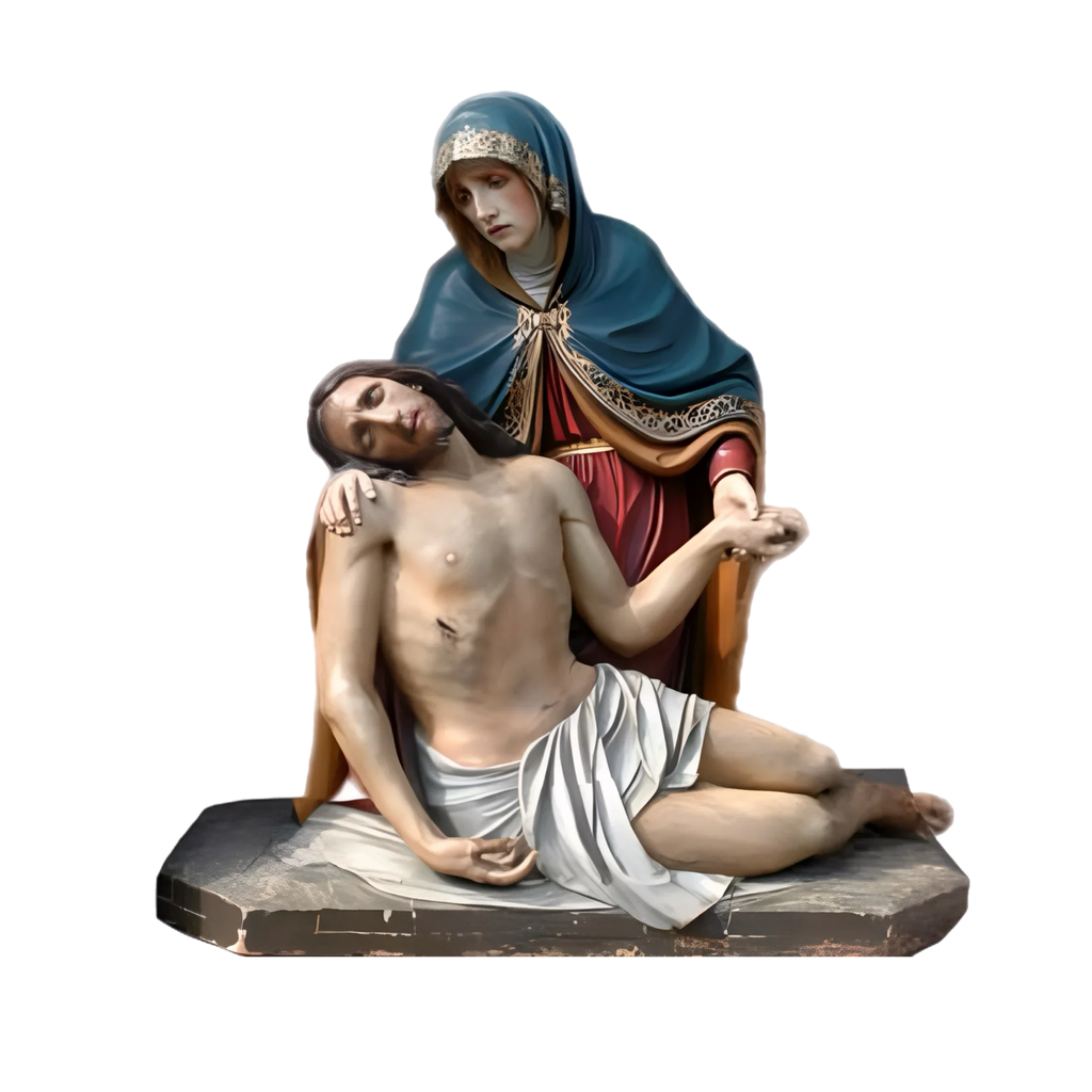 Statue of the Pieta | Ferdinand Stuflesser 1875 | Hand-carved Statuary – product image
