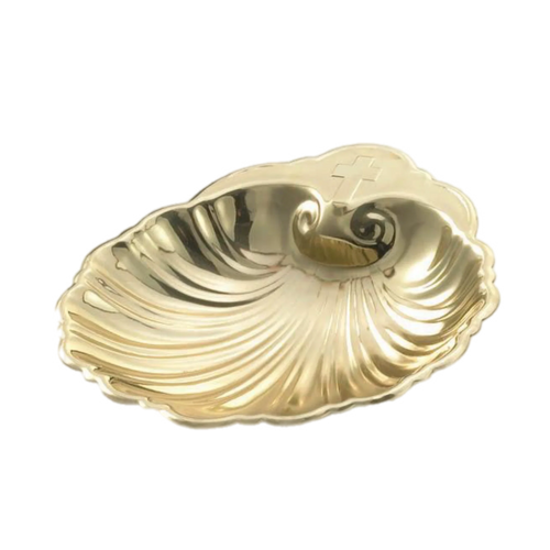Alviti Creations 7660B gold-plated baptismal shell, 5 inch
