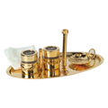 Koley's K715 baptismal set on tray with shell, oil stocks and sprinkler