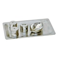 Koley's K333 baptismal set with shell and oil containers on tray