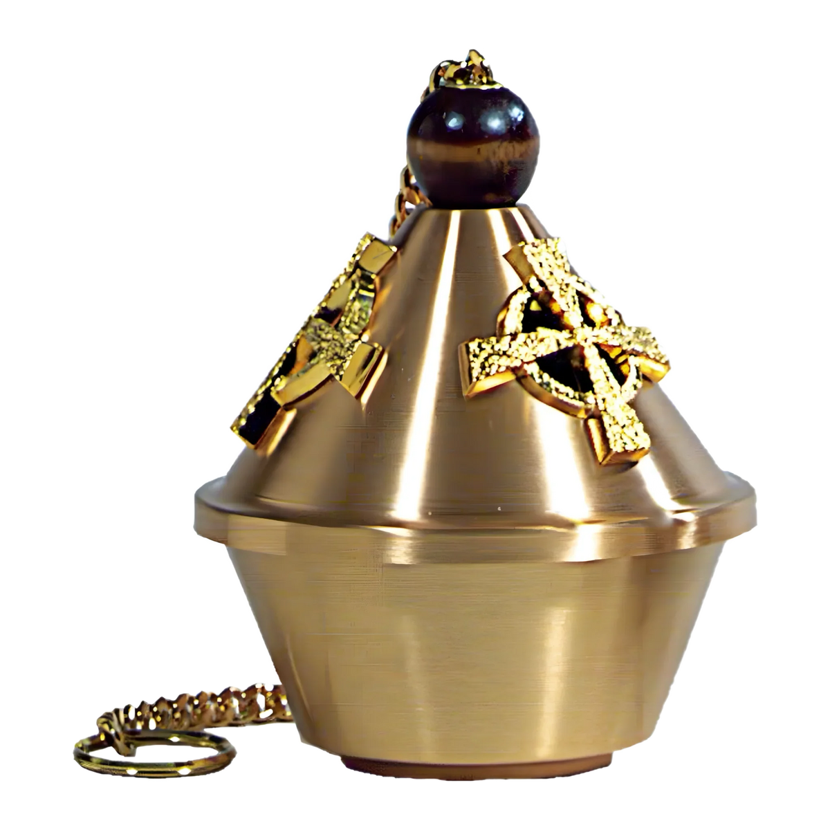 Regal 25CEN16 bronze censer and incense boat with antique textured cast covers