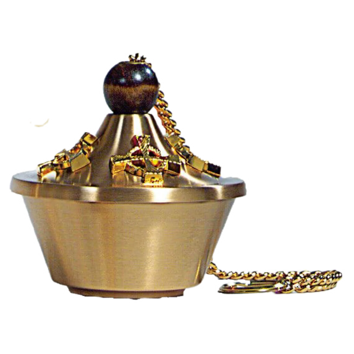 Regal 35CEN19 bronze censer and incense boat in high polish and satin finish