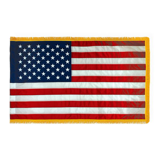 US Flags | Indoor | Gold Fringe