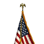 US Flag | Indoor | Gold Aluminum Pole | Complete Set