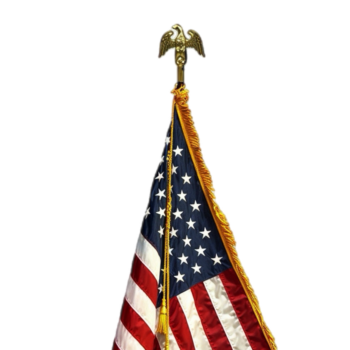 US Flag | Indoor | Gold Aluminum Pole | Complete Set