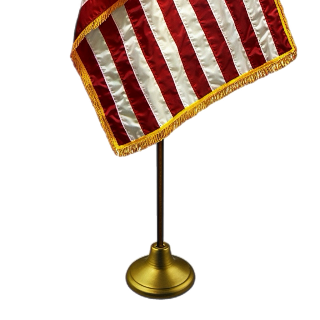 US Flag | Indoor | Gold Aluminum Pole | Complete Set
