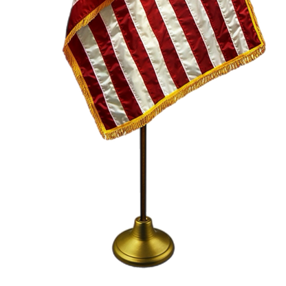 US Flag | Indoor | Gold Aluminum Pole | Complete Set