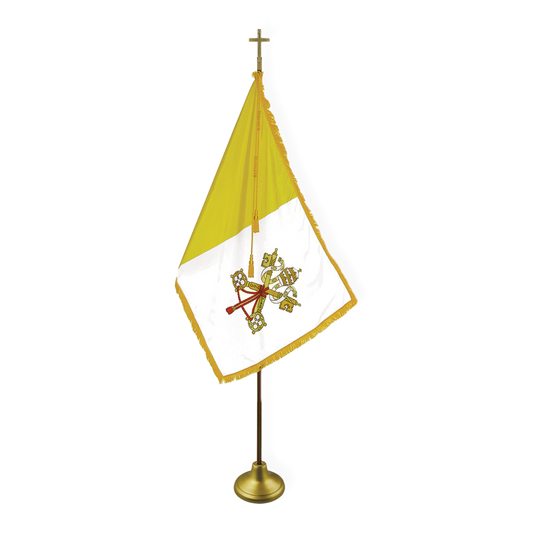 Papal Flag | Indoor | Oak Pole | Complete Set
