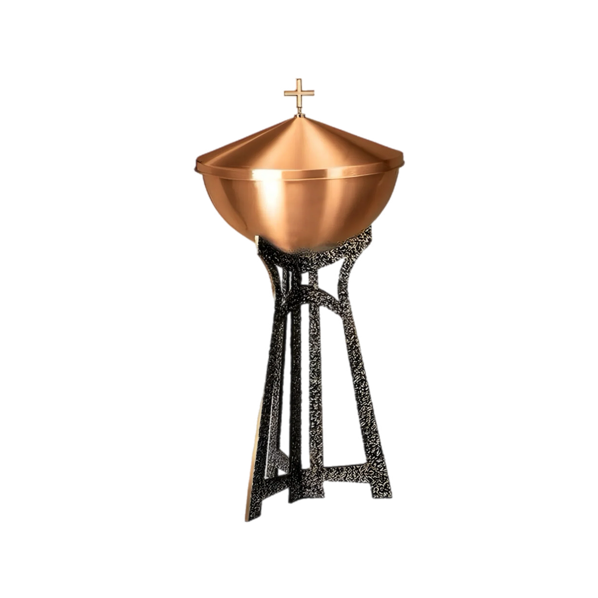 Excelsis Progressive Bronze 1136-137 bronze baptismal font with lid, view 2
