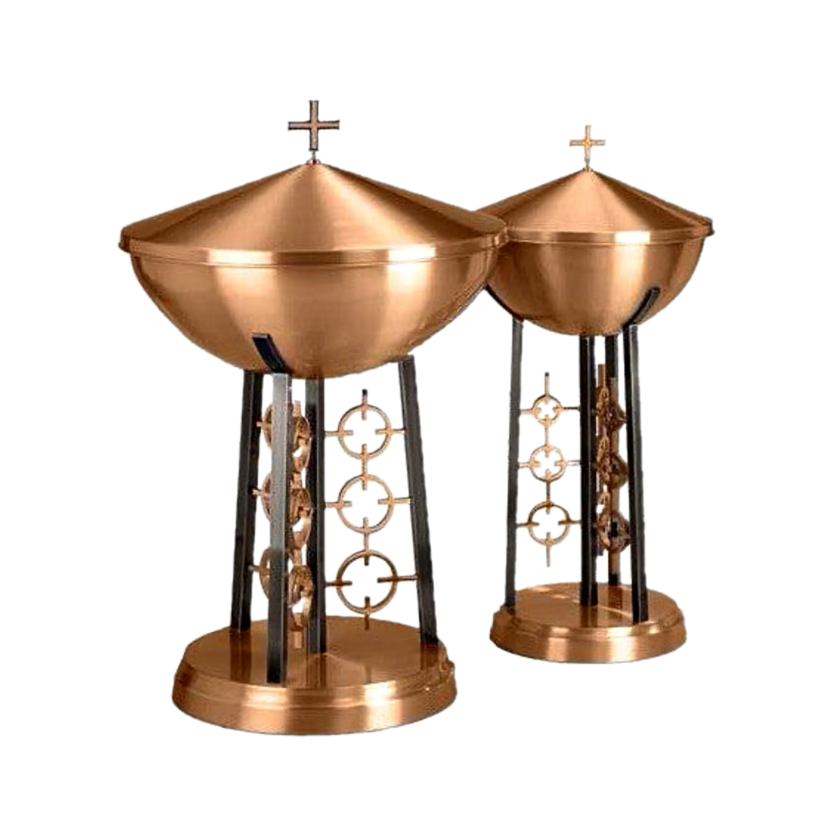 Excelsis Progressive Bronze 1134-137 bronze baptismal font with lid