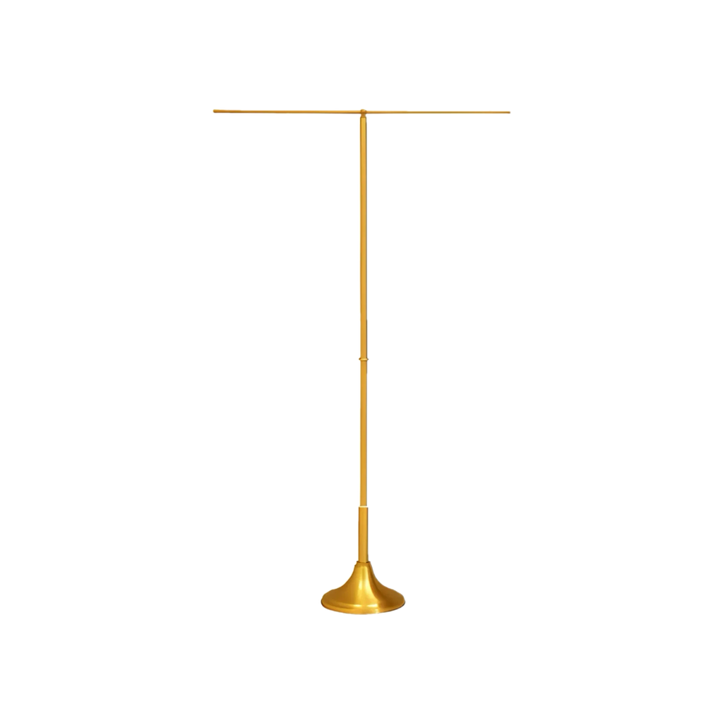 Koley's K173 satin brass processional banner stand, view 1