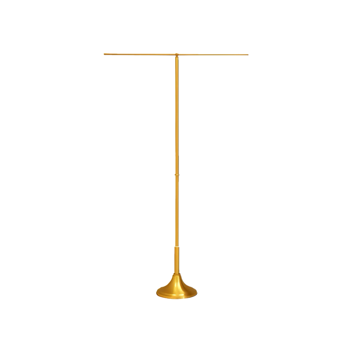 Koley's K173 satin brass processional banner stand, view 1