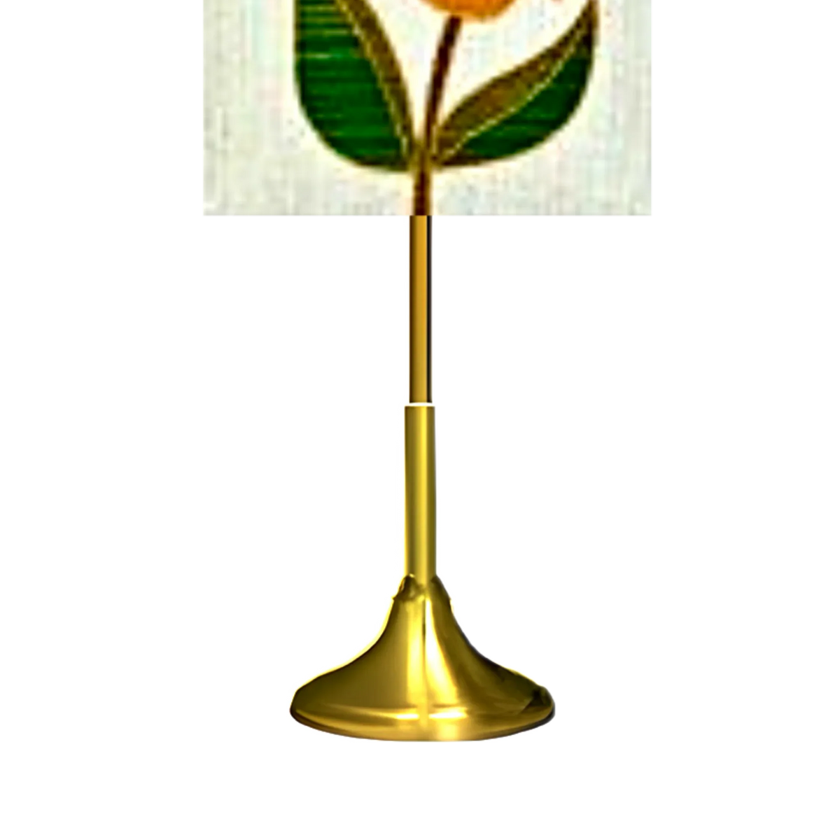 Koley's K175 satin brass banner stand with double cross arm, view 3
