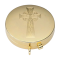 Alviti Creations 2028G pyx with engraved Celtic cross on lid