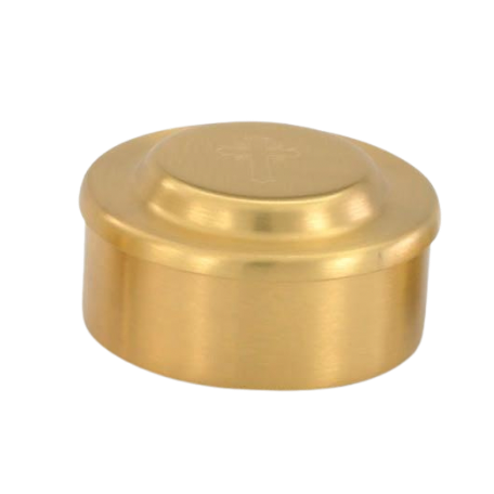 Alviti Creations 9761G satin gold-plated host box, 80-host capacity