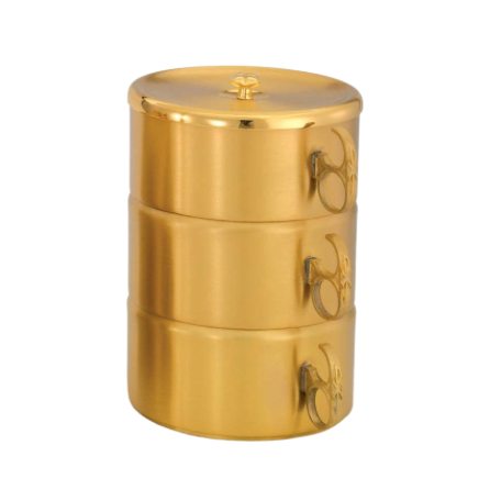 Alviti Creations 456G satin gold stacking ciboria set