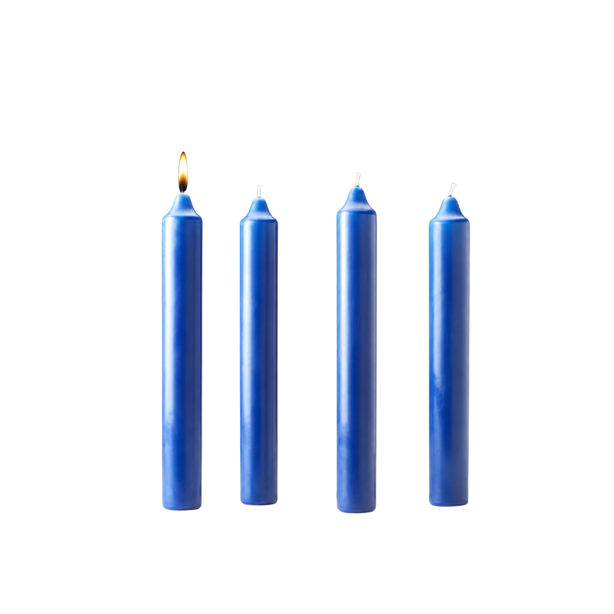 Stearine Advent candles 1-1/2" x 12", 4 Sarum blue