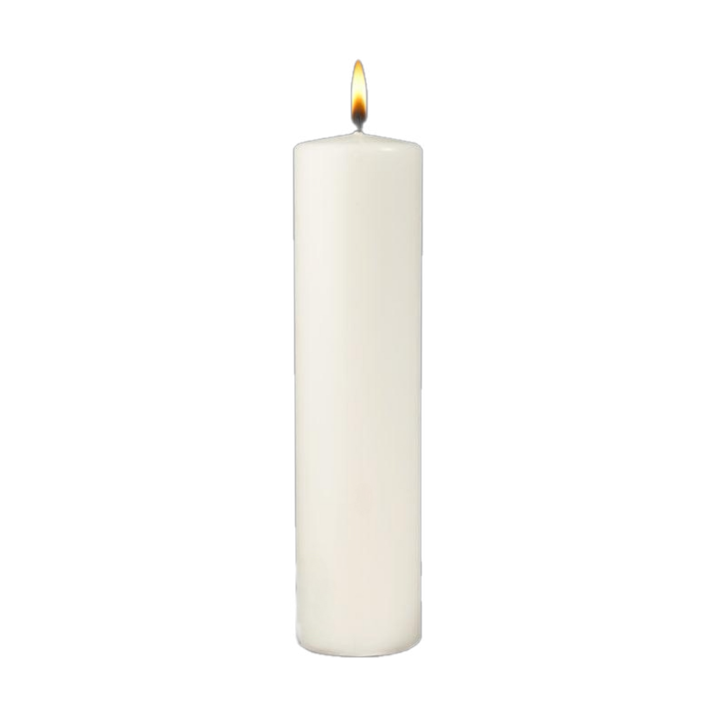 LARGE DIAMETER STEARINE WHITE MOLDED ALTAR CANDLES