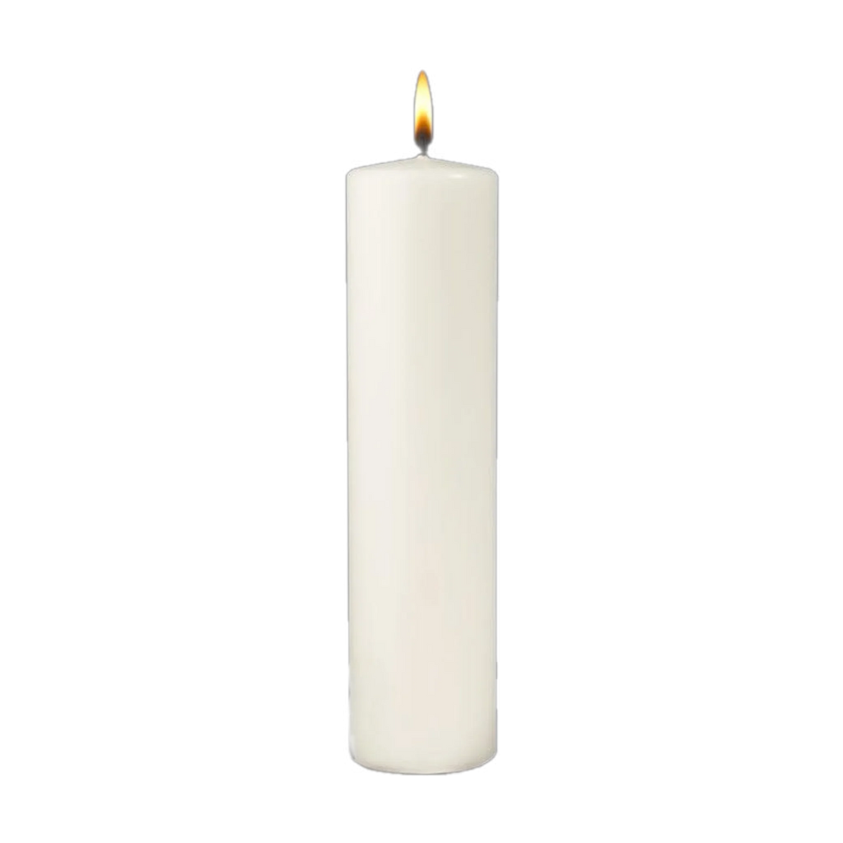 Altar Candles | Large Diameter Stearine White Molded
