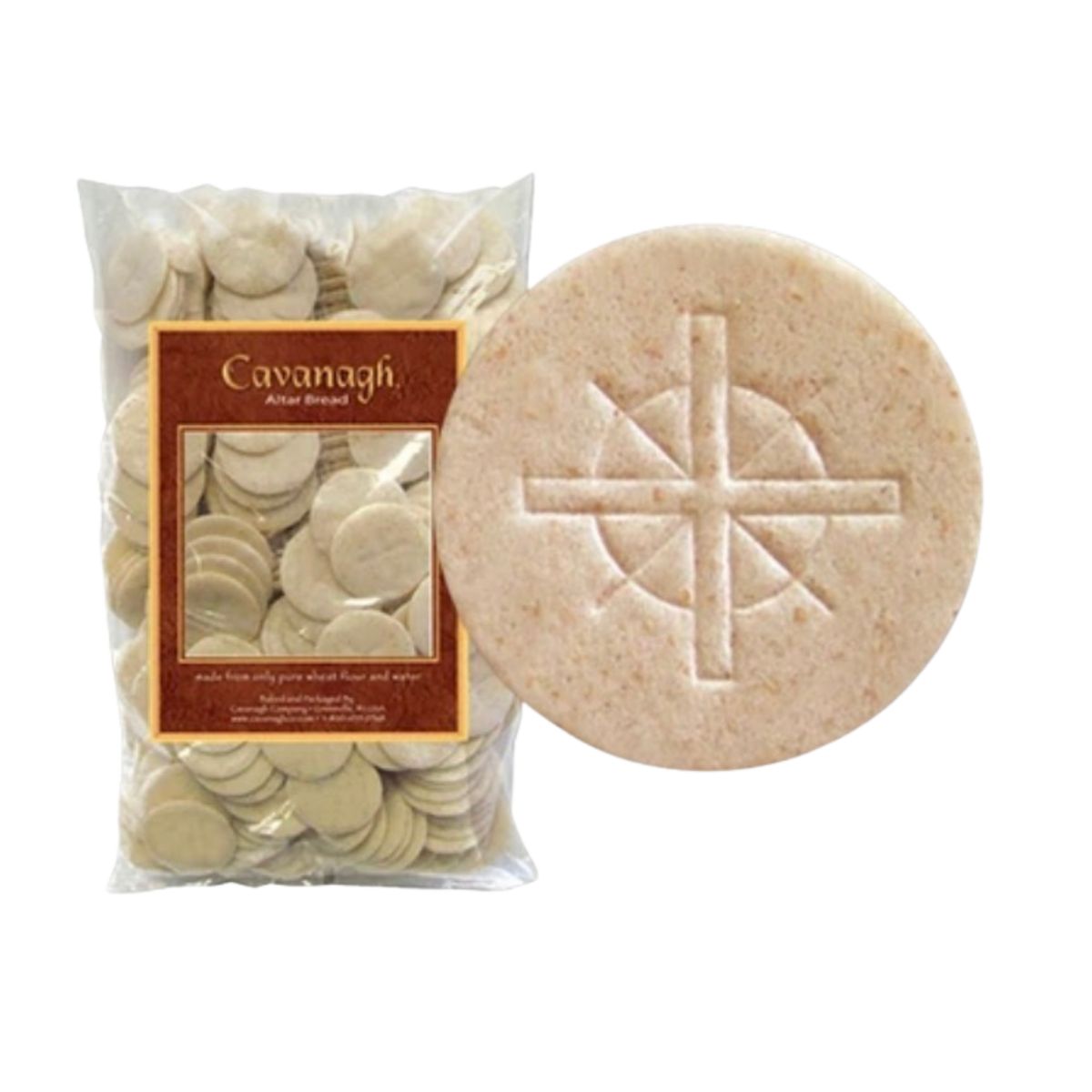 Altar Bread | Whole Wheat Host | Cross Design | 1-1/2" (38mm)