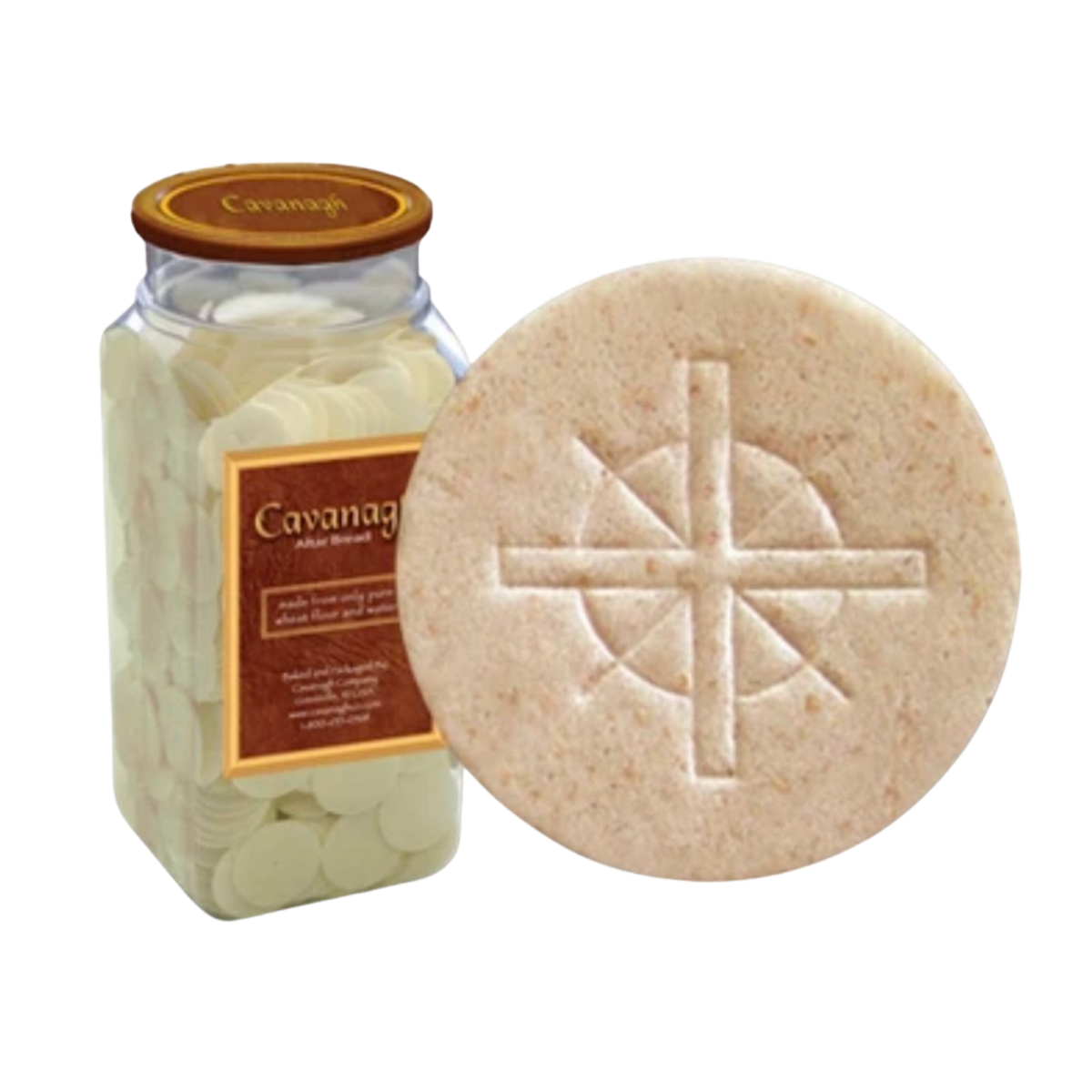 Altar Bread | Whole Wheat Host | Cross Design | 1-1/2" (38mm)