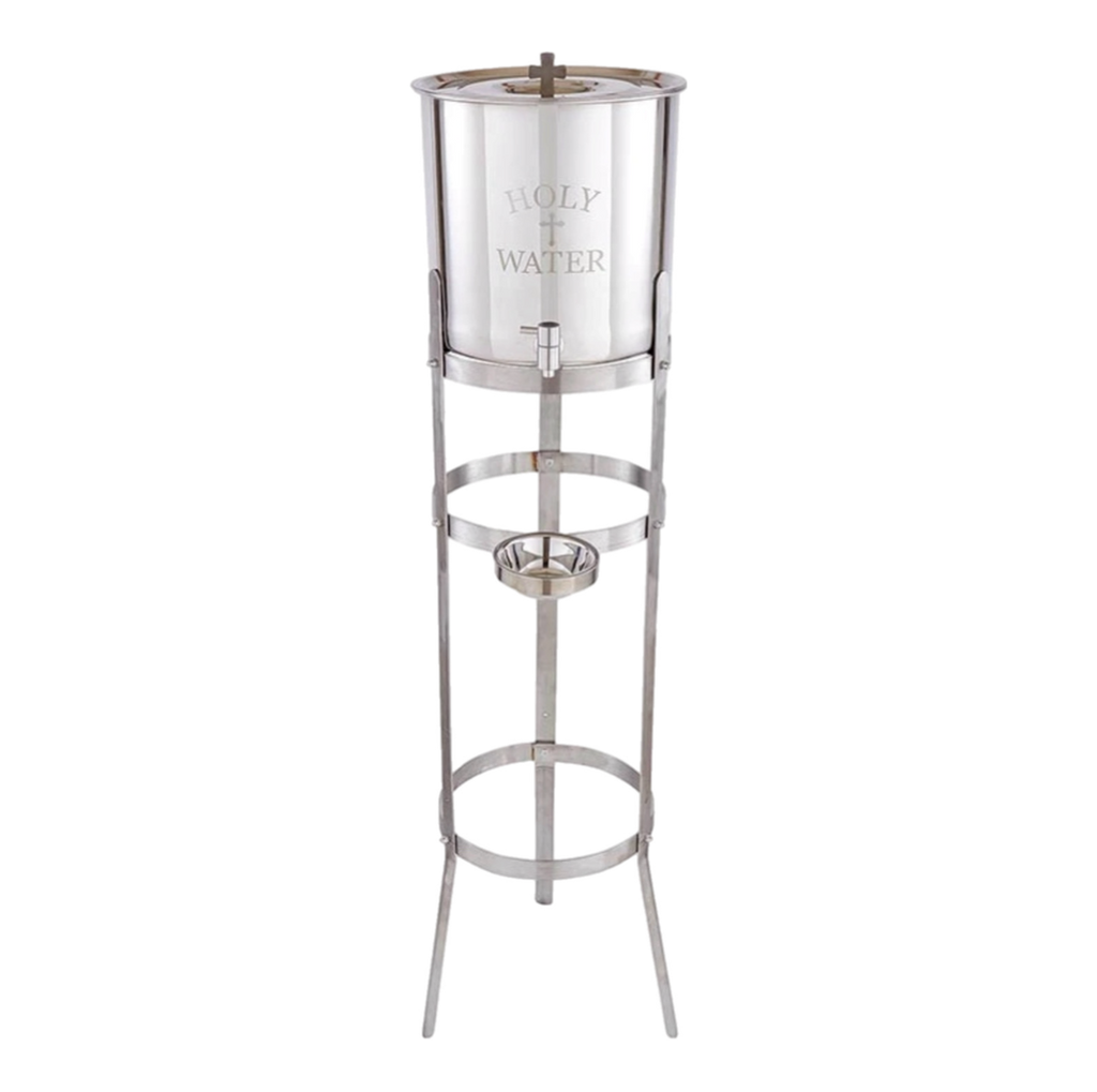 Sudbury Brass 5-Gallon Holy Water Receptacle with Stand