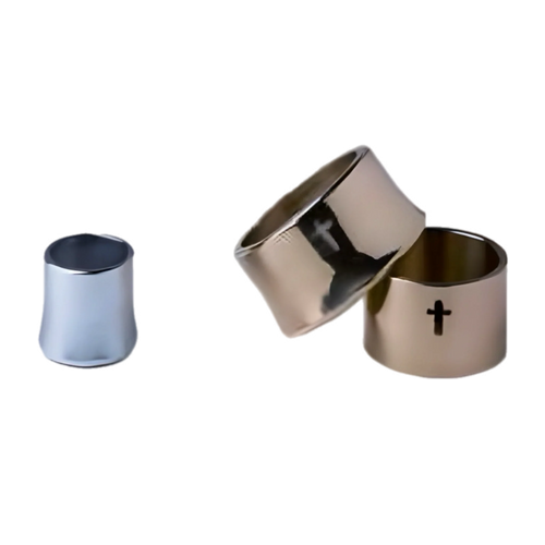 Cathedral Candle Company Lux Mundi brass follower for 3-1/2 inch Candela, view 1
