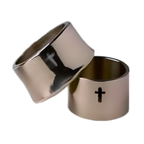 Cathedral Candle Company Lux Mundi brass follower for 2 inch Candela, view 2