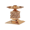 Regal S90C35 bronze altar candlestick on a square base
