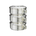 Alviti Creations 460S talon-texture silver stacking ciboria set