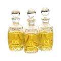 Koley's K77 crystal ambry set of three engraved oil bottles
