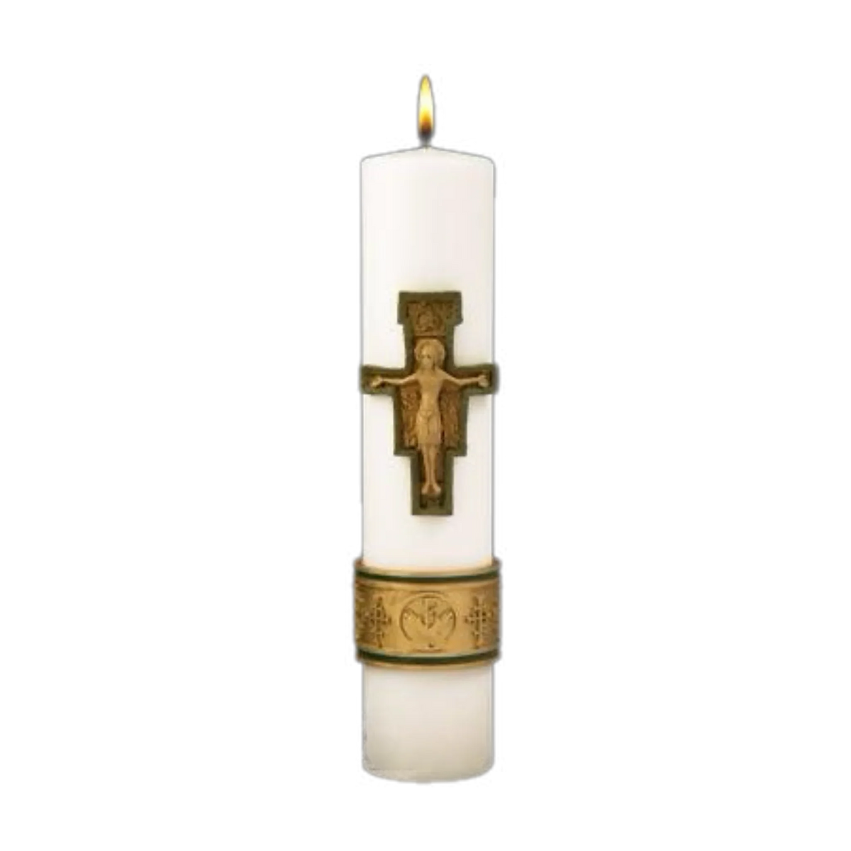 CROSS OF ST FRANCIS™ | SCULPTWAX® Christ Candle