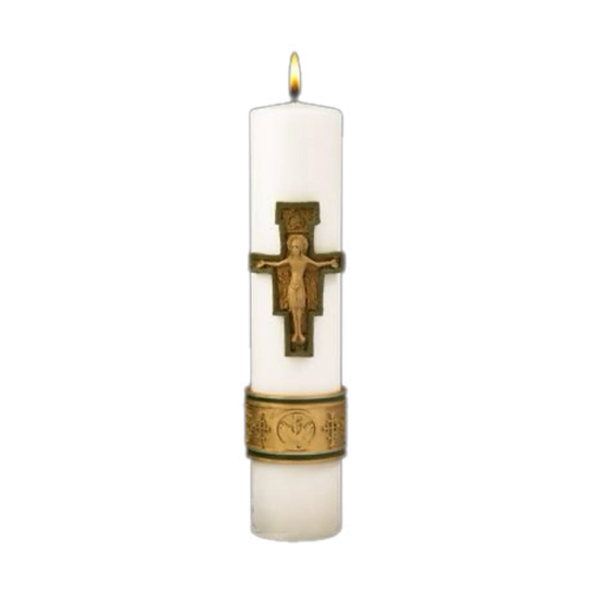 CROSS OF ST FRANCIS™ | SCULPTWAX® Christ Candle