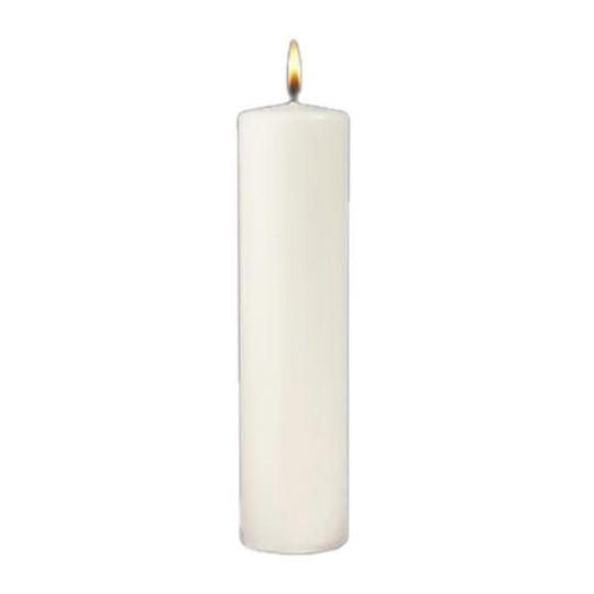 WHITE CEREMONIAL PILLAR | Stearine Christ Candle
