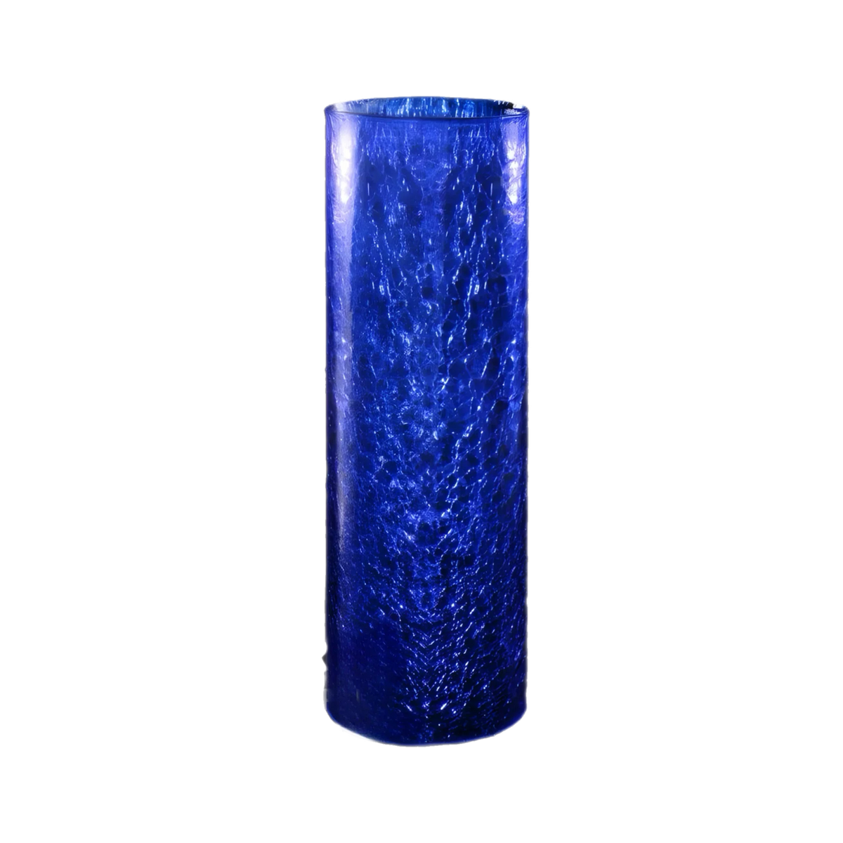 Cathedral Candle Company 14-day sanctuary light globe in blue crackle glass