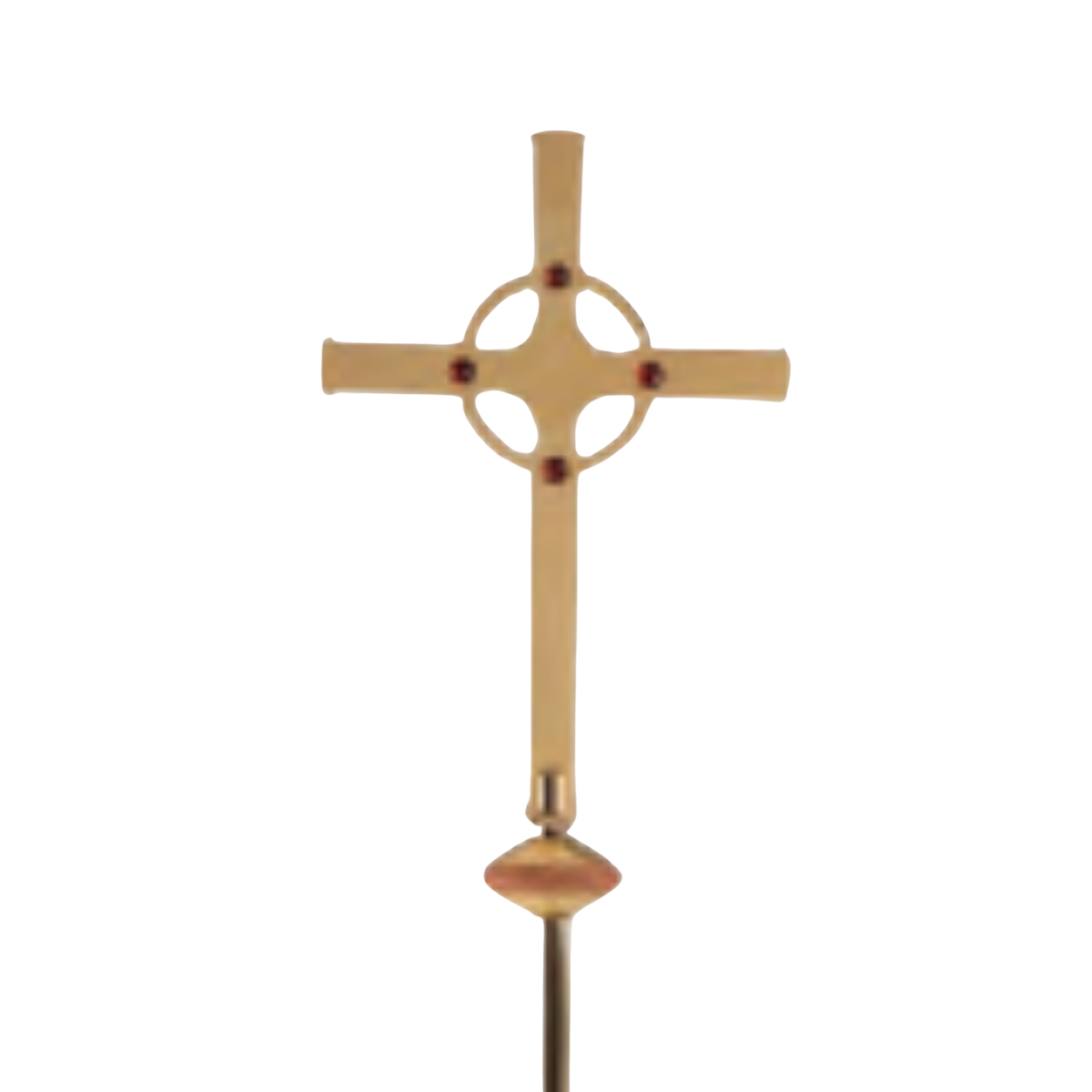 Koley's K1040 Celtic processional cross with ruby stones