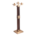 Regal Bronze 11FCL20, original 2027 catalog photograph. Three-light model with wood column pictured; all-bronze and other light-count options differ.