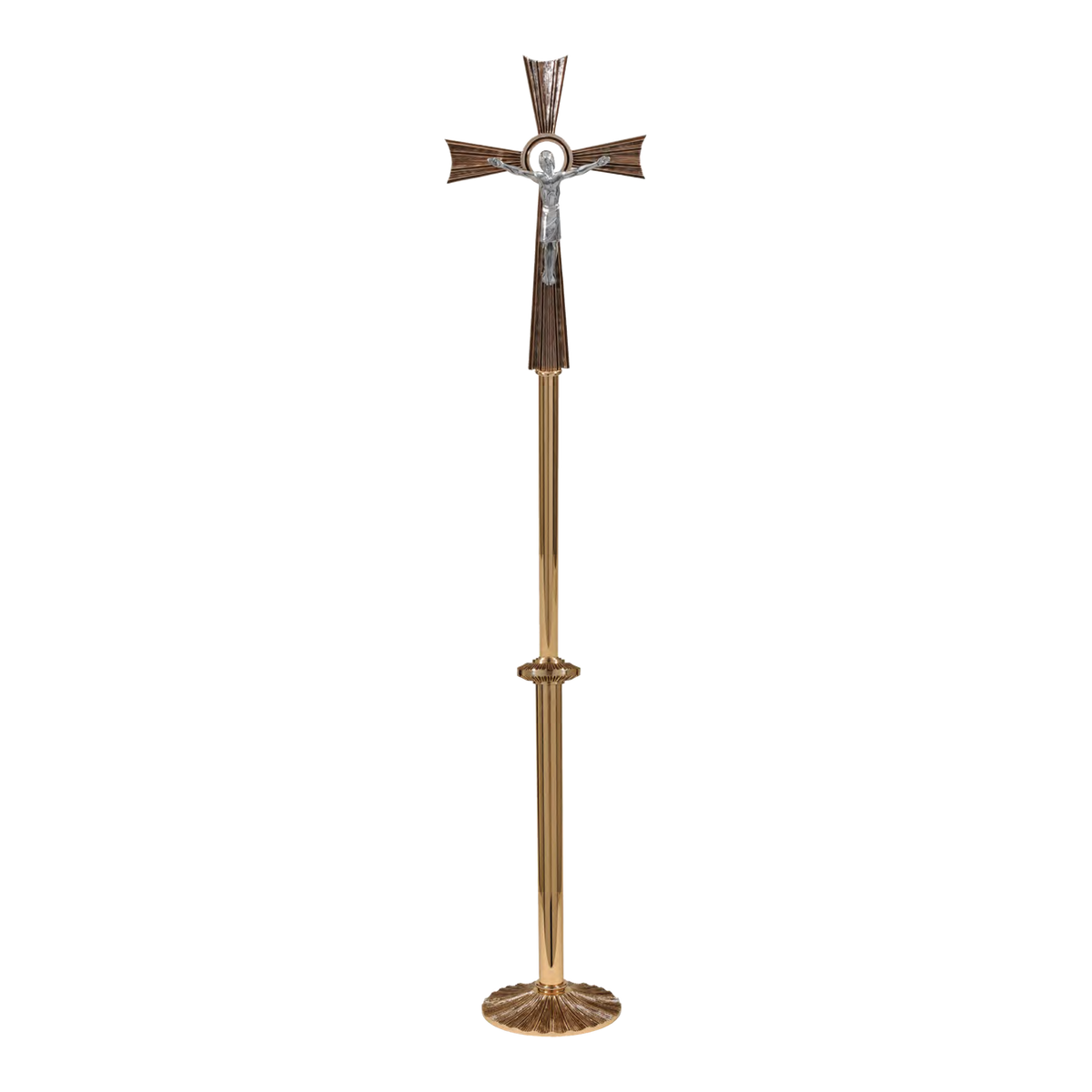 Regal Bronze Processional Crucifix | 1936 Series | 19PC36; original 2027 catalog photograph. Illustrated configuration and finish shown.
