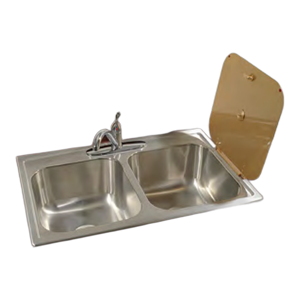 Sacrarium Double Rectangular Bowl | Regal 20SCM84-B | cover open