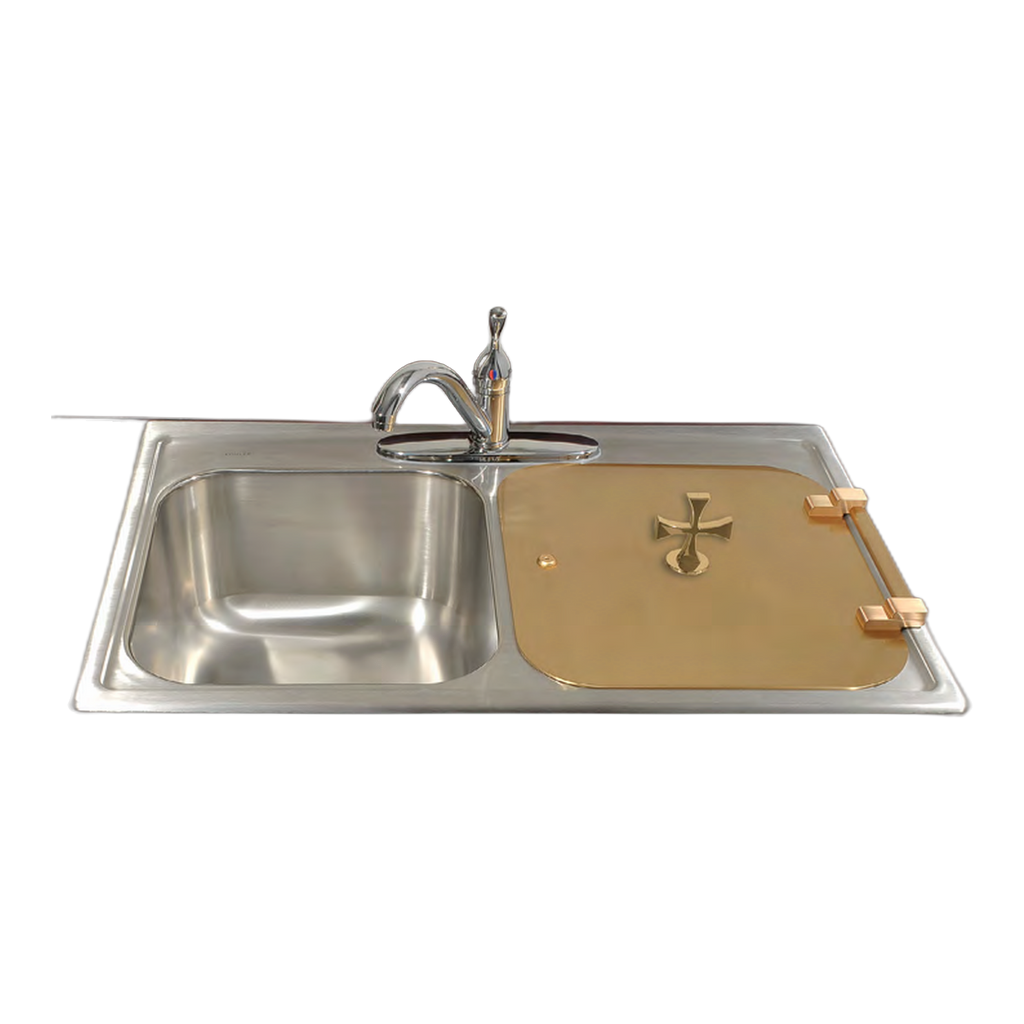 Sacrarium Double Rectangular Bowl | Regal 20SCM84-B | faucet not included