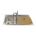 Sacrarium Double Rectangular Bowl | Regal 20SCM84-B | faucet not included
