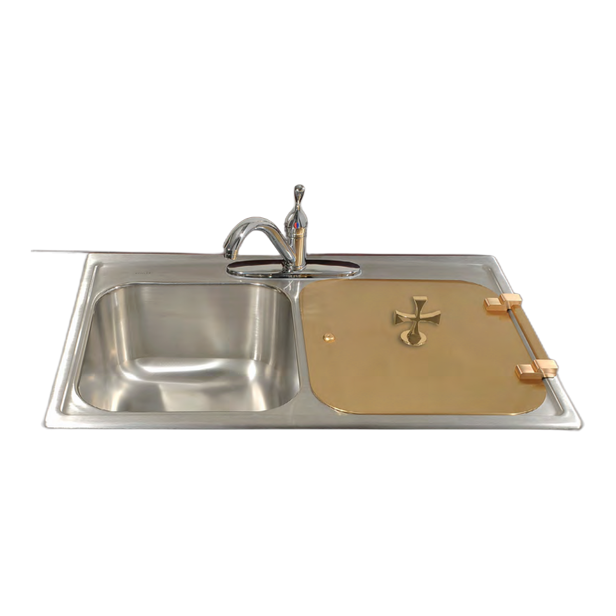 Sacrarium Double Rectangular Bowl | Regal 20SCM84-B | faucet not included