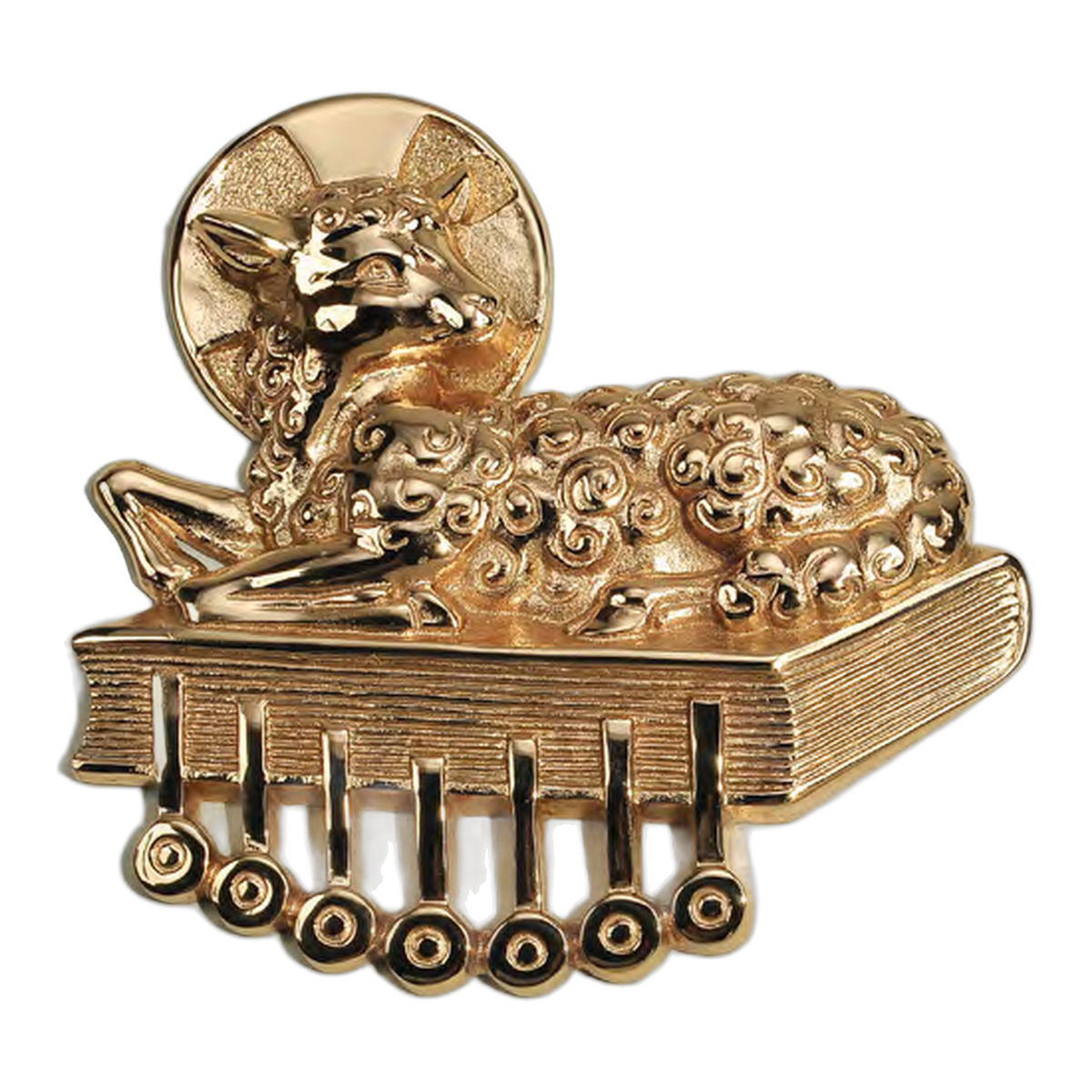 Liturgical Bronze Symbol, Lamb on the Book | Regal 51MBL32