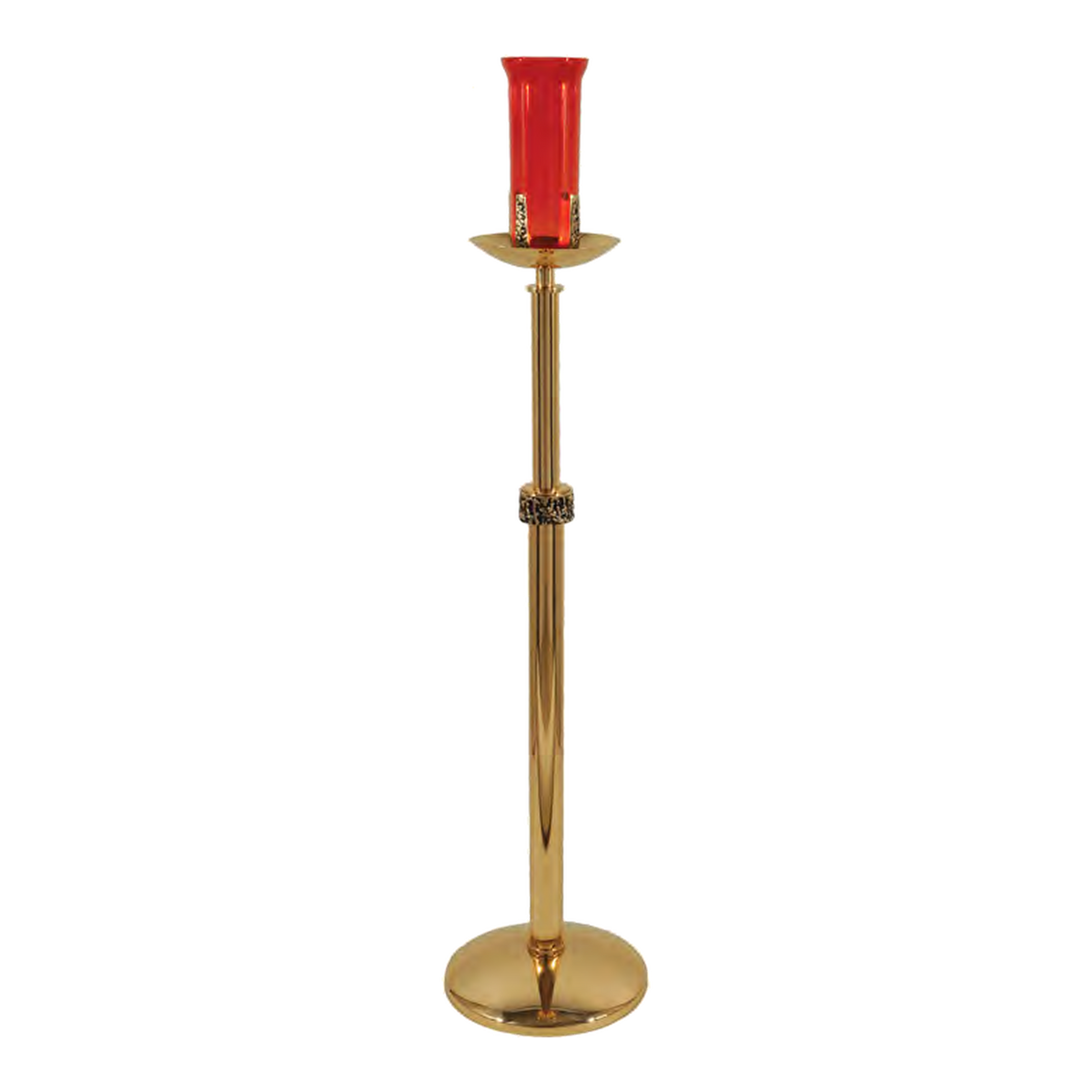 Regal Bronze 64SSL97 floor sanctuary lamp, 6497 series; pictured version with red globe